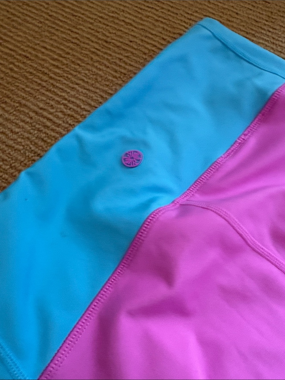 Yoga work out - Pink Colorblock Active Leggings - Picture 4 of 13
